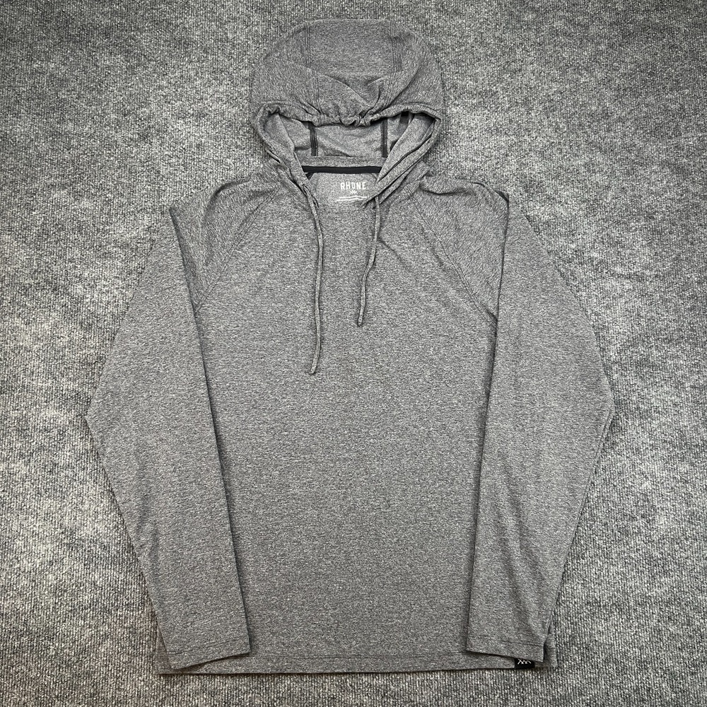 Rhone Hoodie Mens Medium Reign Performance Sweatshirt Pullover Active Adult Gray